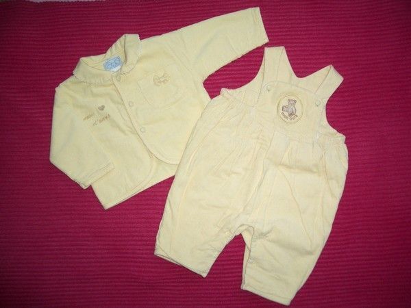 Ensemble Bébé Pantalon + Marinière Mauve VERBAUDET - Taille 1 Mois - Excellent État